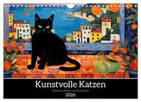 HollywayArt / CALVENDO |  Kunstvolle Katzen (Wandkalender 2026 DIN A4 quer), CALVENDO Monatskalender | Sonstiges |  Sack Fachmedien
