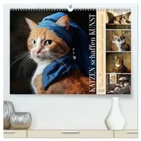 Löwer / CALVENDO |  Katzen schaffen Kunst (hochwertiger Premium Wandkalender 2026 DIN A2 quer), Kunstdruck in Hochglanz | Sonstiges |  Sack Fachmedien