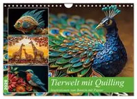 CALVENDO / Waurick |  Tierwelt mit Quilling (Wandkalender 2026 DIN A4 quer), CALVENDO Monatskalender | Sonstiges |  Sack Fachmedien