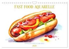 Alberts / CALVENDO |  FAST FOOD AQUARELLE (Wandkalender 2026 DIN A4 quer), CALVENDO Monatskalender | Sonstiges |  Sack Fachmedien