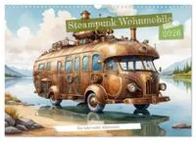 Mythogalaxis / CALVENDO |  Steampunk Wohnmobile (Wandkalender 2026 DIN A3 quer), CALVENDO Monatskalender | Sonstiges |  Sack Fachmedien