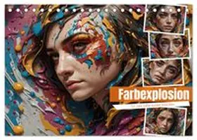 CALVENDO / Paul - Babetts Bildergalerie |  Farbexplosion - Ein Jahr voller bunter Gesichter (Tischkalender 2026 DIN A5 quer), CALVENDO Monatskalender | Sonstiges |  Sack Fachmedien