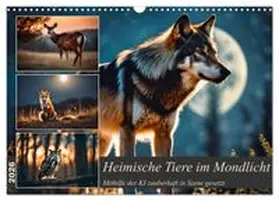 CALVENDO / Kleemann |  Heimische Tiere im Mondlicht (Wandkalender 2026 DIN A3 quer), CALVENDO Monatskalender | Sonstiges |  Sack Fachmedien