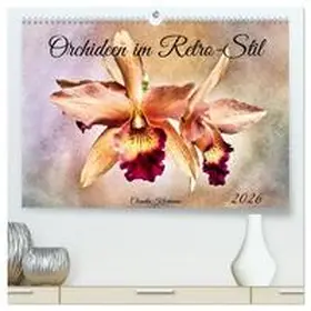 Kleemann / CALVENDO |  Orchideen im Retro-Stil (hochwertiger Premium Wandkalender 2026 DIN A2 quer), Kunstdruck in Hochglanz | Sonstiges |  Sack Fachmedien