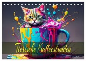 CALVENDO / Djeric |  Tierische Kaffeestunden (Tischkalender 2026 DIN A5 quer), CALVENDO Monatskalender | Sonstiges |  Sack Fachmedien