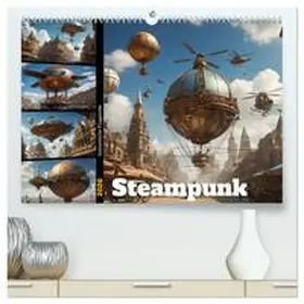 Hinz / CALVENDO |  Steampunk - fantastische Fluggeräte (hochwertiger Premium Wandkalender 2026 DIN A2 quer), Kunstdruck in Hochglanz | Sonstiges |  Sack Fachmedien