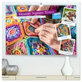 CALVENDO / Frost |  Granny Square Kunst - Ein Jahr voller kreativer Häkelideen (hochwertiger Premium Wandkalender 2026 DIN A2 quer), Kunstdruck in Hochglanz | Sonstiges |  Sack Fachmedien