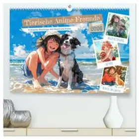 CALVENDO / Frost |  Tierische Anime-Freunde - Fröhliche Streifzüge mit Hund und Katze (hochwertiger Premium Wandkalender 2026 DIN A2 quer), Kunstdruck in Hochglanz | Sonstiges |  Sack Fachmedien