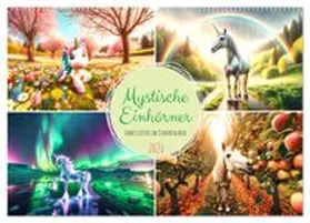 CALVENDO / Warstat |  Mystische Einhörner - Jahreszeiten im Einhornland (Wandkalender 2026 DIN A2 quer), CALVENDO Monatskalender | Sonstiges |  Sack Fachmedien