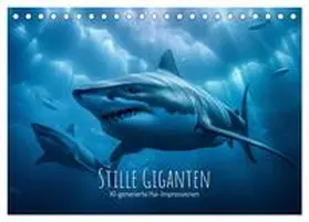 artefacti / CALVENDO |  Stille Giganten - KI-generierte Hai-Impressionen (Tischkalender 2026 DIN A5 quer), CALVENDO Monatskalender | Sonstiges |  Sack Fachmedien