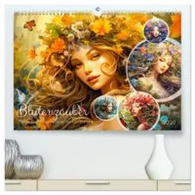 CALVENDO / Frost |  Blütenzauber - Farbenfrohe Illustrationen der Göttin Flora (hochwertiger Premium Wandkalender 2026 DIN A2 quer), Kunstdruck in Hochglanz | Sonstiges |  Sack Fachmedien