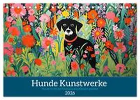 HollywayArt / CALVENDO |  Hunde Kunstwerke - Hunde im Stil des Fauvismus künstlerisch gestaltet (Tischkalender 2026 DIN A5 quer), CALVENDO Monatskalender | Sonstiges |  Sack Fachmedien