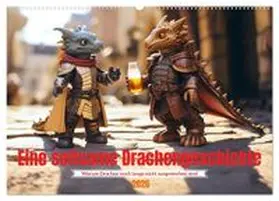 CALVENDO / Waurick |  Eine seltsame Drachengeschichte (Wandkalender 2026 DIN A2 quer), CALVENDO Monatskalender | Sonstiges |  Sack Fachmedien