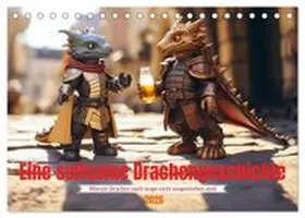 CALVENDO / Waurick |  Eine seltsame Drachengeschichte (Tischkalender 2026 DIN A5 quer), CALVENDO Monatskalender | Sonstiges |  Sack Fachmedien