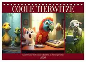 Löwer / CALVENDO |  Coole Tierwitze (Tischkalender 2026 DIN A5 quer), CALVENDO Monatskalender | Sonstiges |  Sack Fachmedien
