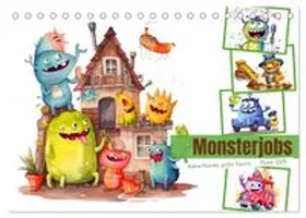 CALVENDO / Frost |  Monsterjobs - Kleine Monster, große Träume (Tischkalender 2026 DIN A5 quer), CALVENDO Monatskalender | Sonstiges |  Sack Fachmedien