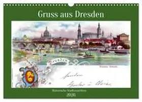 von Löwis of Menar / CALVENDO |  Gruss aus Dresden - Historische Stadtansichten (Wandkalender 2026 DIN A3 quer), CALVENDO Monatskalender | Sonstiges |  Sack Fachmedien