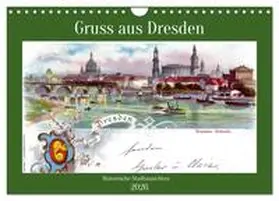 von Löwis of Menar / CALVENDO |  Gruss aus Dresden - Historische Stadtansichten (Wandkalender 2026 DIN A4 quer), CALVENDO Monatskalender | Sonstiges |  Sack Fachmedien