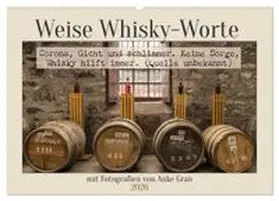 CALVENDO / Grau |  Weise Whisky-Worte (Wandkalender 2026 DIN A2 quer), CALVENDO Monatskalender | Sonstiges |  Sack Fachmedien
