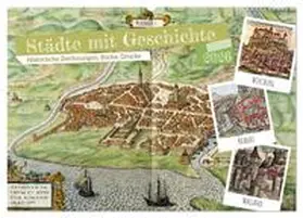 CALVENDO |  Städte mit Geschichte: Historische Zeichnungen, Stiche, Drucke (Wandkalender 2026 DIN A2 quer), CALVENDO Monatskalender | Sonstiges |  Sack Fachmedien