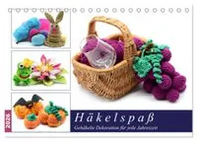 CALVENDO / Frost |  Häkelspaß - Gehäkelte Dekoration für jede Jahreszeit (Tischkalender 2026 DIN A5 quer), CALVENDO Monatskalender | Sonstiges |  Sack Fachmedien
