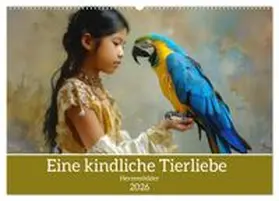 CALVENDO / Brunner-Klaus |  Eine kindliche Tierliebe - Herzensbilder (Wandkalender 2026 DIN A2 quer), CALVENDO Monatskalender | Sonstiges |  Sack Fachmedien