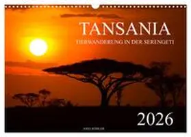 Köhler / CALVENDO |  Tansania - Tierwanderung in der Serengeti (Wandkalender 2026 DIN A3 quer), CALVENDO Monatskalender | Sonstiges |  Sack Fachmedien