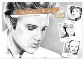 Richter / CALVENDO |  Hollywood Ikonen in Bleistift (Wandkalender 2026 DIN A3 quer), CALVENDO Monatskalender | Sonstiges |  Sack Fachmedien