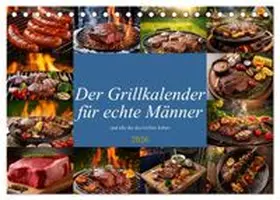 CALVENDO / Mueller |  Der Grillkalender für echte Männer (Tischkalender 2026 DIN A5 quer), CALVENDO Monatskalender | Sonstiges |  Sack Fachmedien