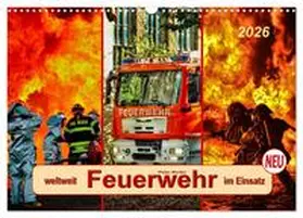 Roder / CALVENDO |  Feuerwehr - weltweit im Einsatz (Wandkalender 2026 DIN A3 quer), CALVENDO Monatskalender | Sonstiges |  Sack Fachmedien