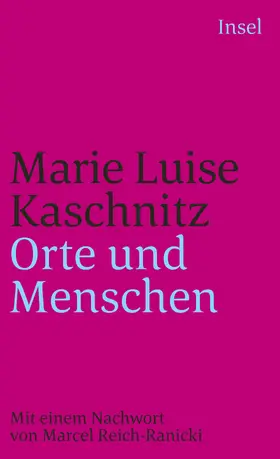 Kaschnitz |  Orte und Menschen | Buch |  Sack Fachmedien
