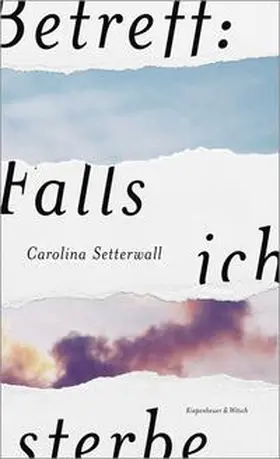 Setterwall |  Betreff: Falls ich sterbe | Buch |  Sack Fachmedien
