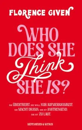 Given |  Who Does She Think She Is? | Buch |  Sack Fachmedien