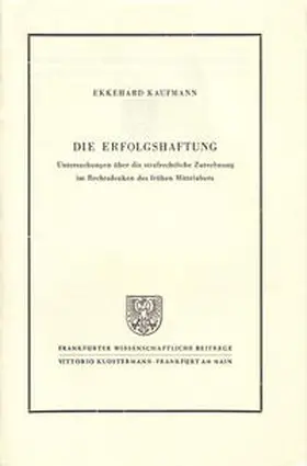  Die Erfolgshaftung | Buch |  Sack Fachmedien