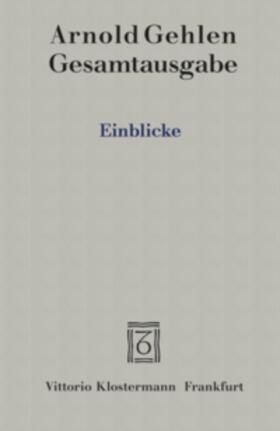 Gehlen / Rehberg | Einblicke | Buch | 978-3-465-01271-9 | sack.de