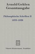 Gehlen / Samson |  Gesamtausgabe / Philosophische Schriften II | Buch |  Sack Fachmedien