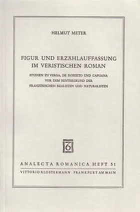 Meter |  Figur und Erzählauffassung im veristischen Roman | Buch |  Sack Fachmedien