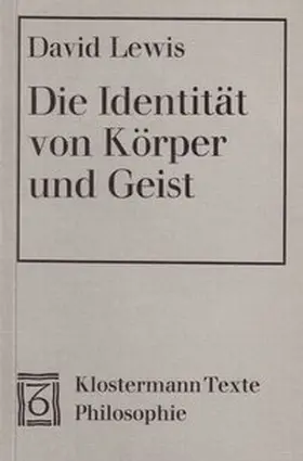 Lewis / Kemmerling |  Die Identität von Körper und Geist | Buch |  Sack Fachmedien