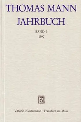 Heftrich / Wysling / Sprecher |  Thomas Mann Jahrbuch | Buch |  Sack Fachmedien