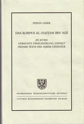 Leder |  Das Korpus al-Haitam ibn'Adí | Buch |  Sack Fachmedien