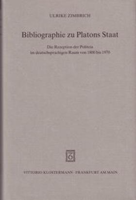 Zimbrich |  Bibliographie zu Platons Staat | Buch |  Sack Fachmedien