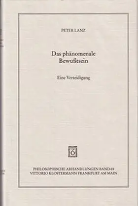 Lanz |  Das phänomenale Bewusstsein | Buch |  Sack Fachmedien
