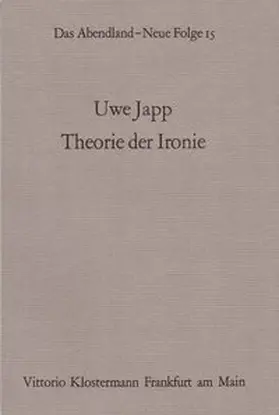 Japp |  Theorie der Ironie | Buch |  Sack Fachmedien