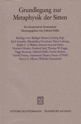Höffe | Grundlegung zur Metaphysik der Sitten | Buch | 978-3-465-03057-7 | sack.de