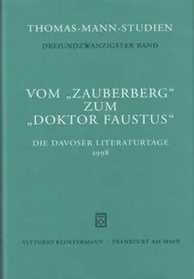 Sprecher |  Vom "Zauberberg" zum "Doktor Faustus" | Buch |  Sack Fachmedien