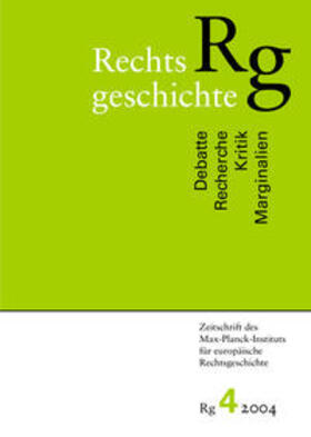 Fögen | Rechtsgeschichte. Zeitschrift des Max Planck-Instituts für Europäische Rechtsgeschichte | Buch | 978-3-465-03322-6 | sack.de