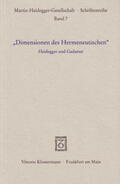 Figal / Gander |  "Dimensionen des Hermeneutischen" | Buch |  Sack Fachmedien