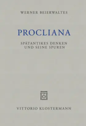 Beierwaltes |  Procliana | Buch |  Sack Fachmedien