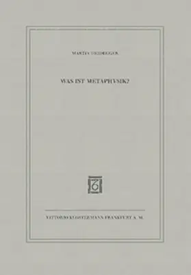 Heidegger |  Was ist Metaphysik? | Buch |  Sack Fachmedien