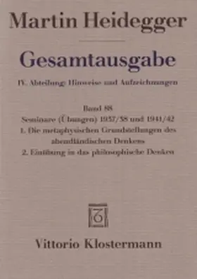 Heidegger / Denker |  Martin Heidegger Gesamtausgabe | Buch |  Sack Fachmedien